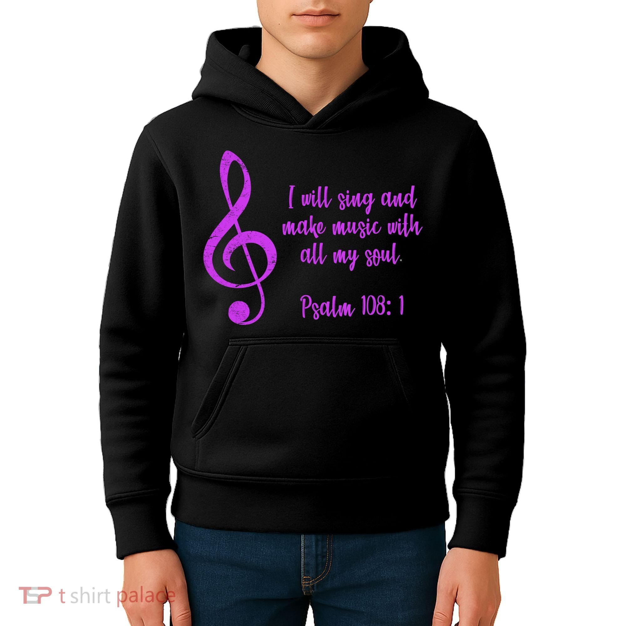 I Will Sing And Make Music With All My Soul Kids Hoodie