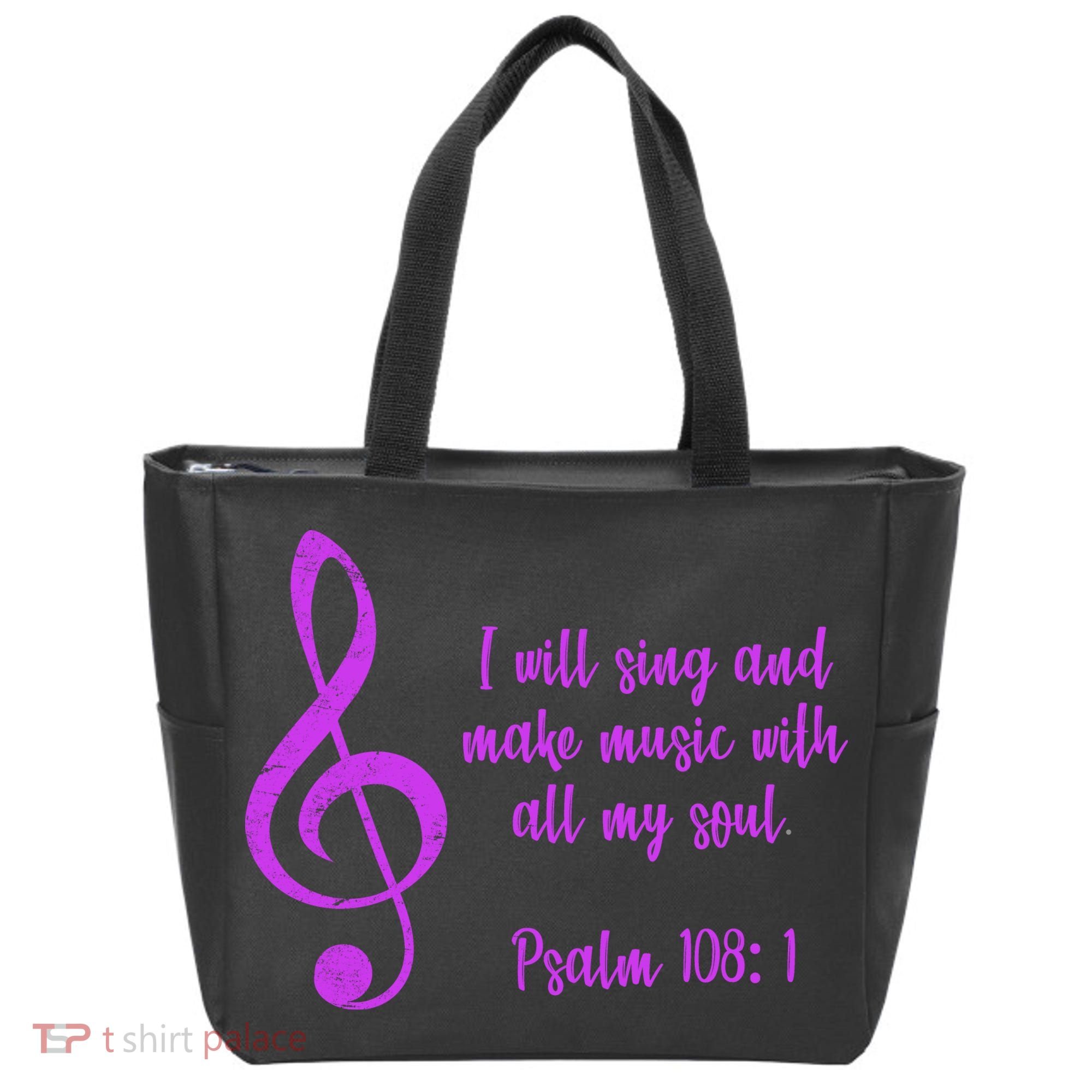 I Will Sing And Make Music With All My Soul Tote Bag