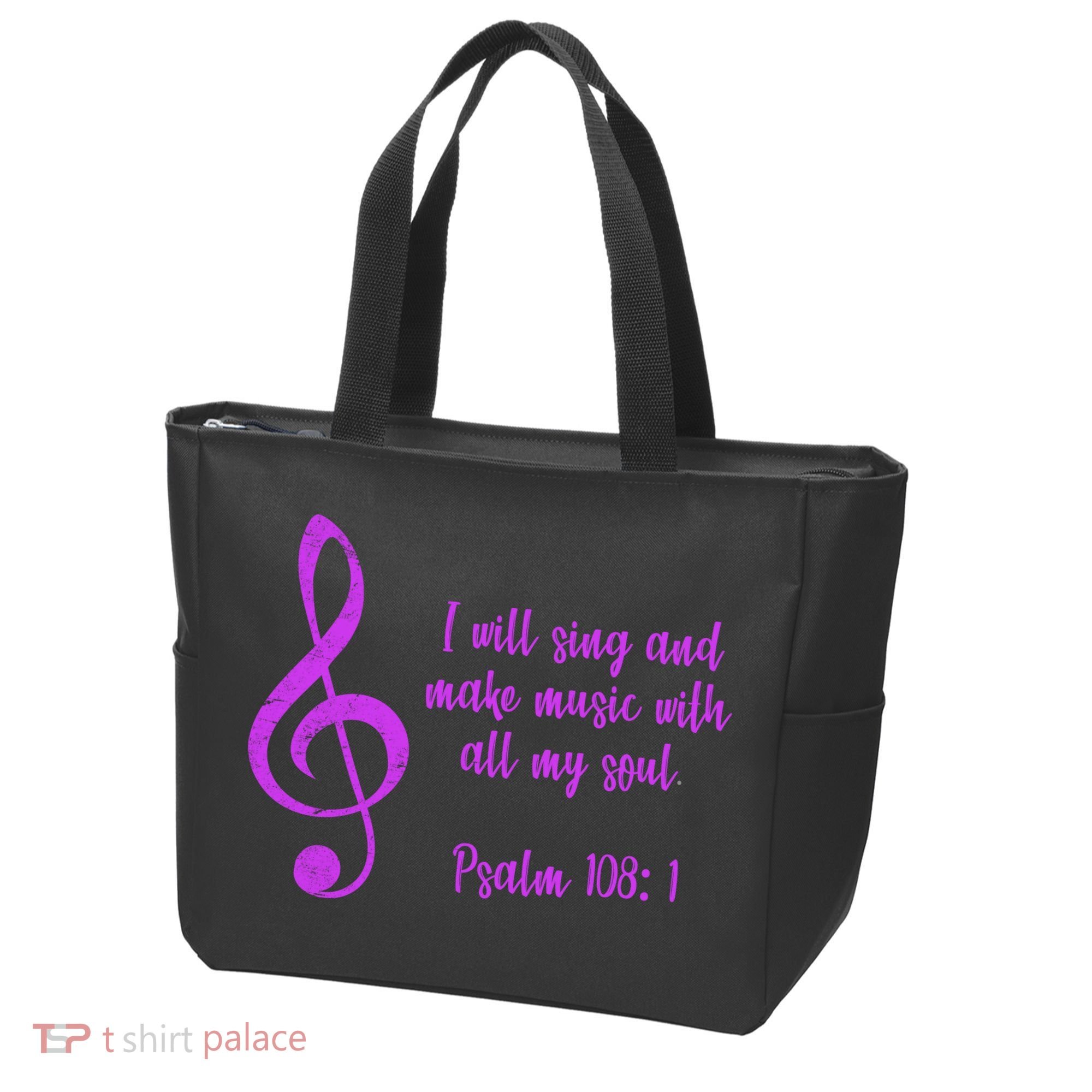 I Will Sing And Make Music With All My Soul Tote Bag
