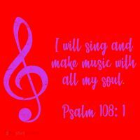 I Will Sing And Make Music With All My Soul Santa Hat thumb 1