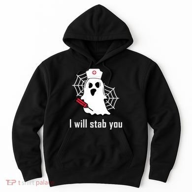 I Will Stab You Ghost Nurse Hoodie