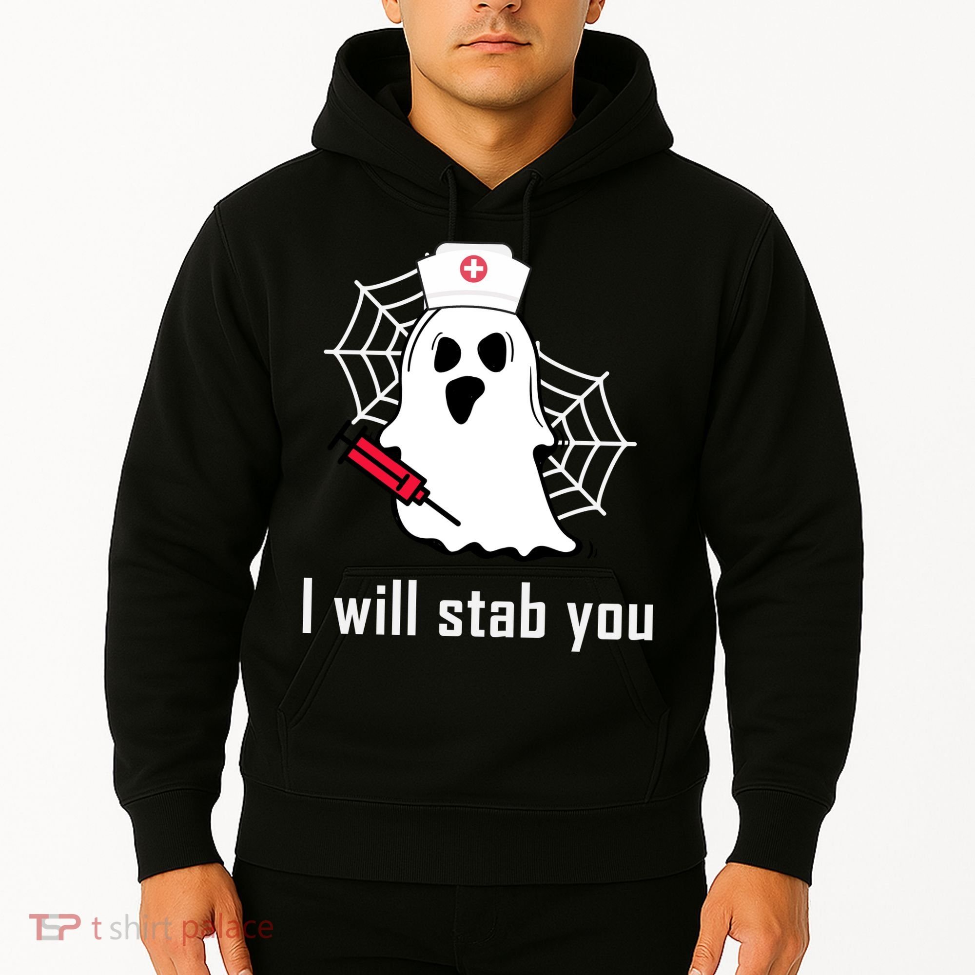 I Will Stab You Ghost Nurse Hoodie