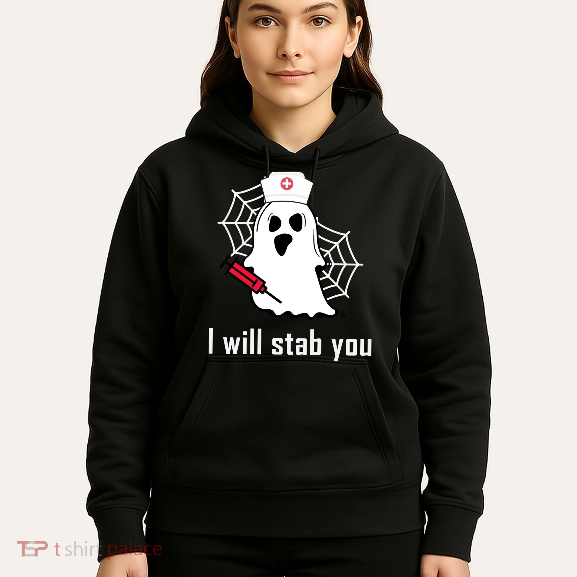 I Will Stab You Ghost Nurse Hoodie