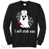 I Will Stab You Ghost Nurse Sweatshirt thumb 0