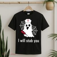 I Will Stab You Ghost Nurse T-Shirt thumb 2