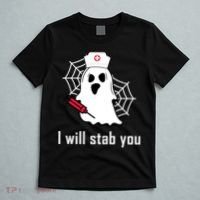 I Will Stab You Ghost Nurse T-Shirt thumb 5