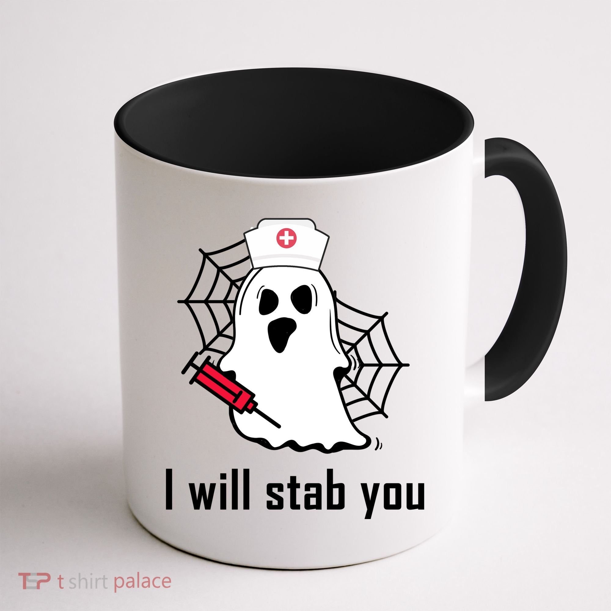 I Will Stab You Ghost Nurse Coffee Mug