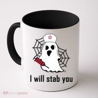 I Will Stab You Ghost Nurse Coffee Mug thumb 0