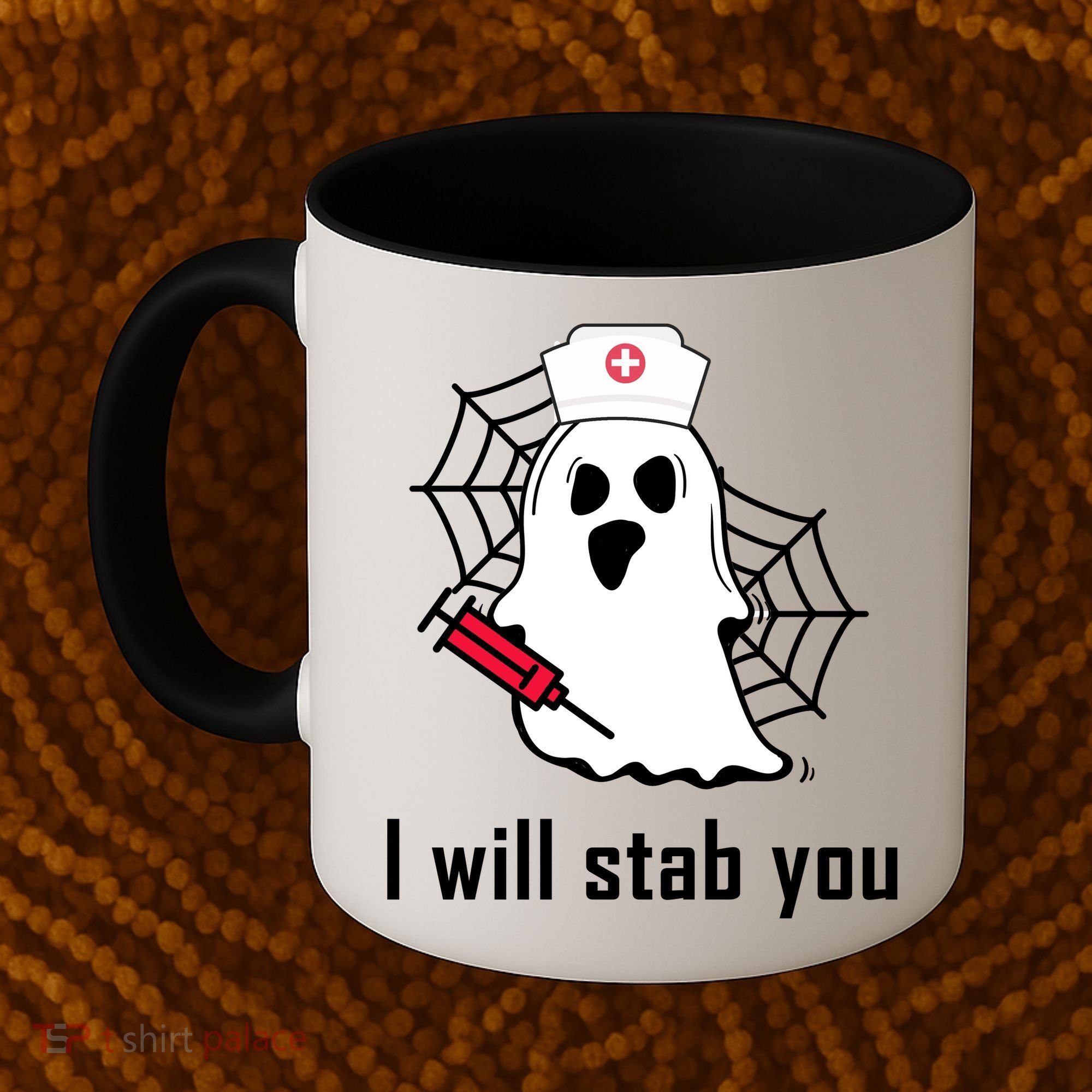 I Will Stab You Ghost Nurse Coffee Mug