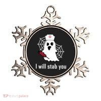 I Will Stab You Ghost Nurse Ornament thumb 0