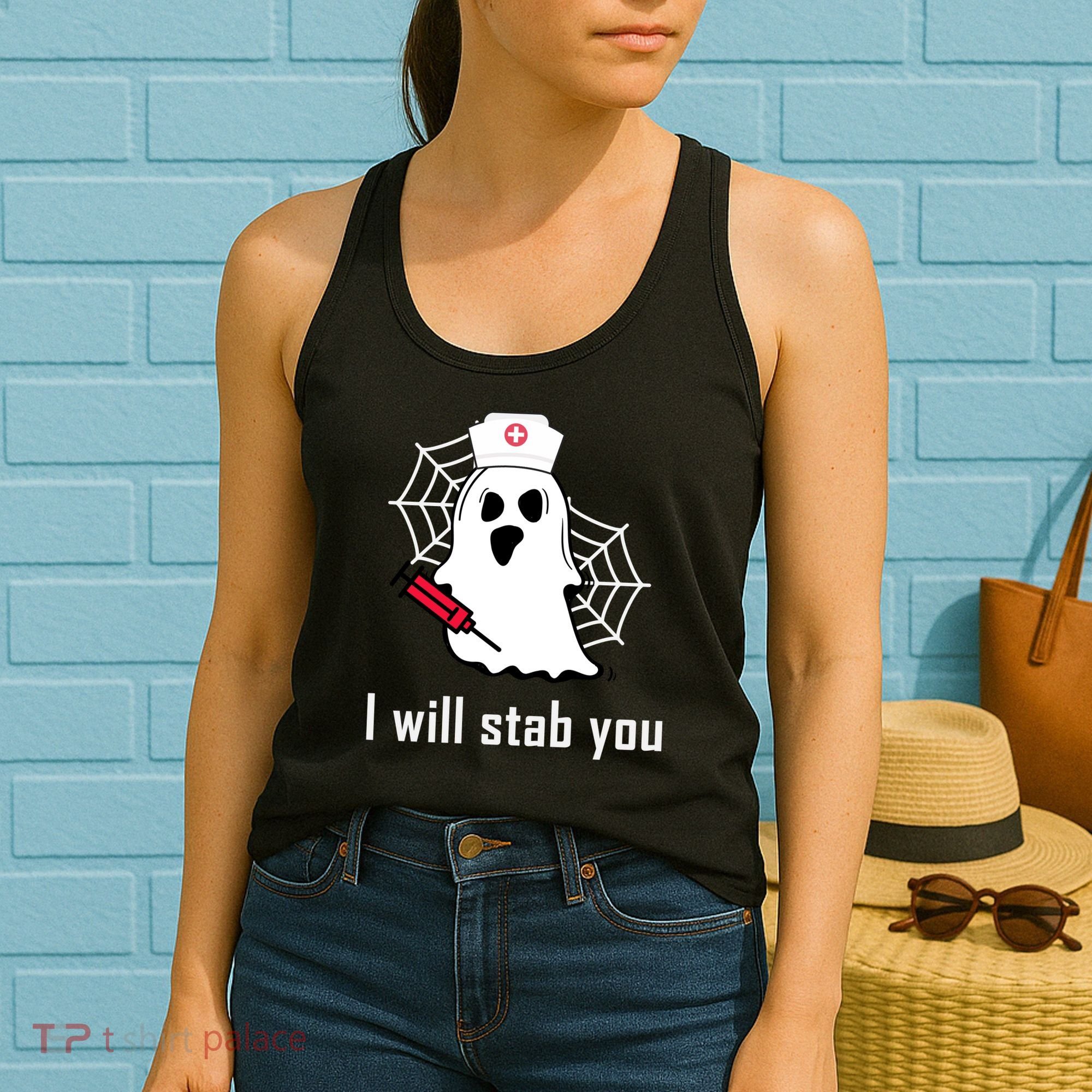 I Will Stab You Ghost Nurse Women's Tank Top