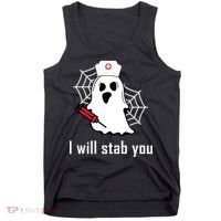 I Will Stab You Ghost Nurse Tank Top thumb 0