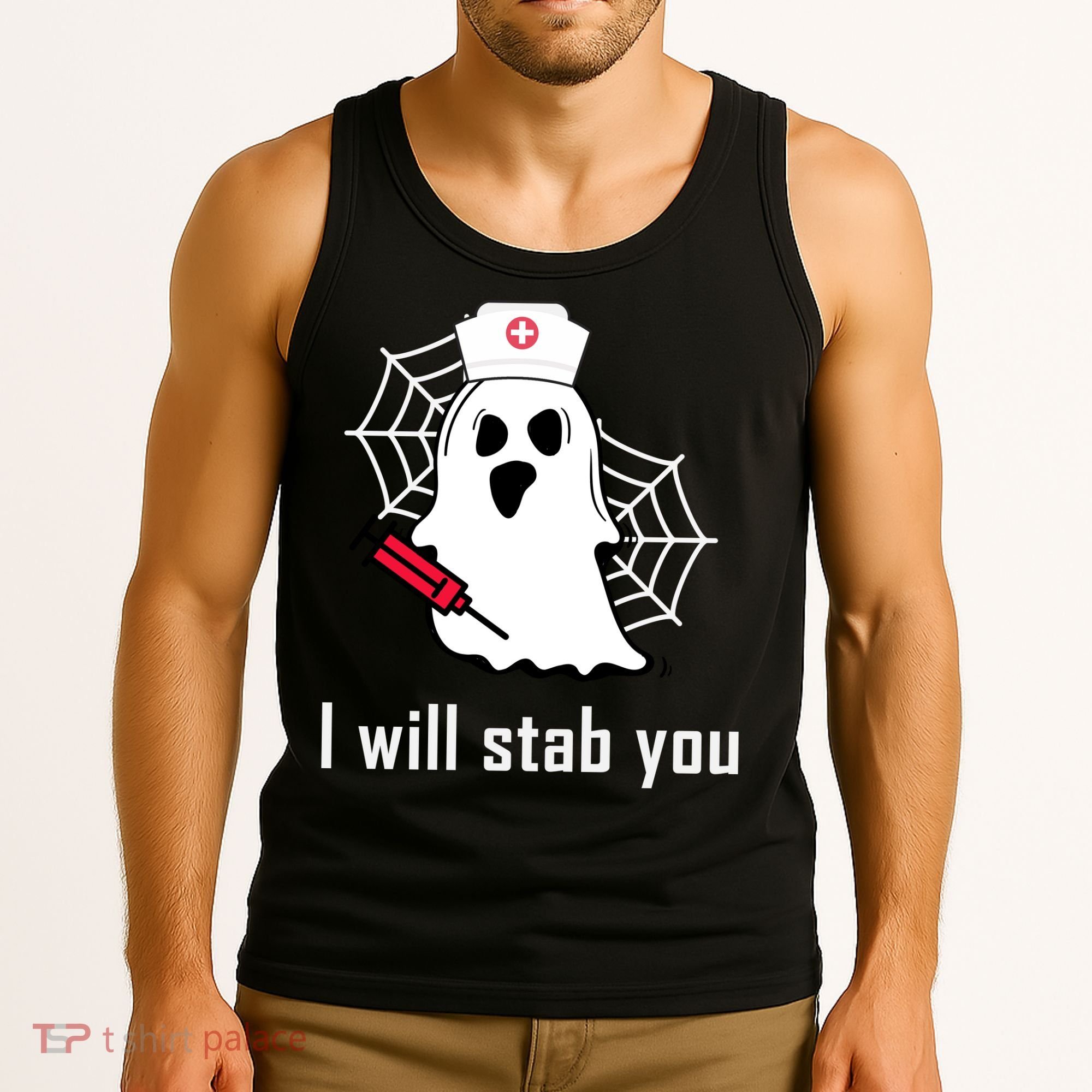 I Will Stab You Ghost Nurse Tank Top
