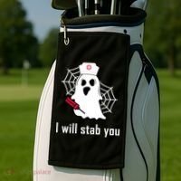 I Will Stab You Ghost Nurse Golf Towel thumb 2