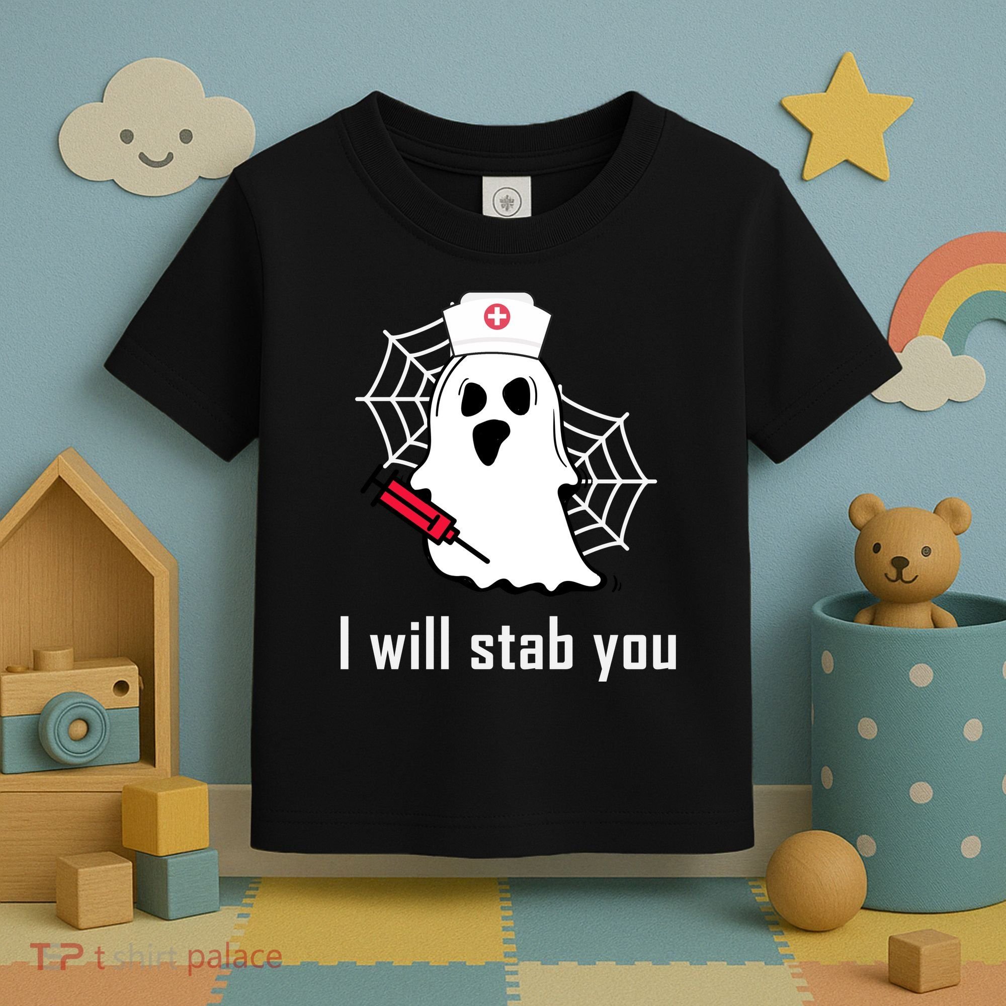 I Will Stab You Ghost Nurse Toddler T-Shirt