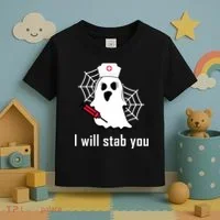 I Will Stab You Ghost Nurse Toddler T-Shirt thumb 3