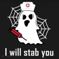I Will Stab You Ghost Nurse Toddler T-Shirt thumb 4
