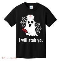 I Will Stab You Ghost Nurse Kids T-Shirt thumb 0