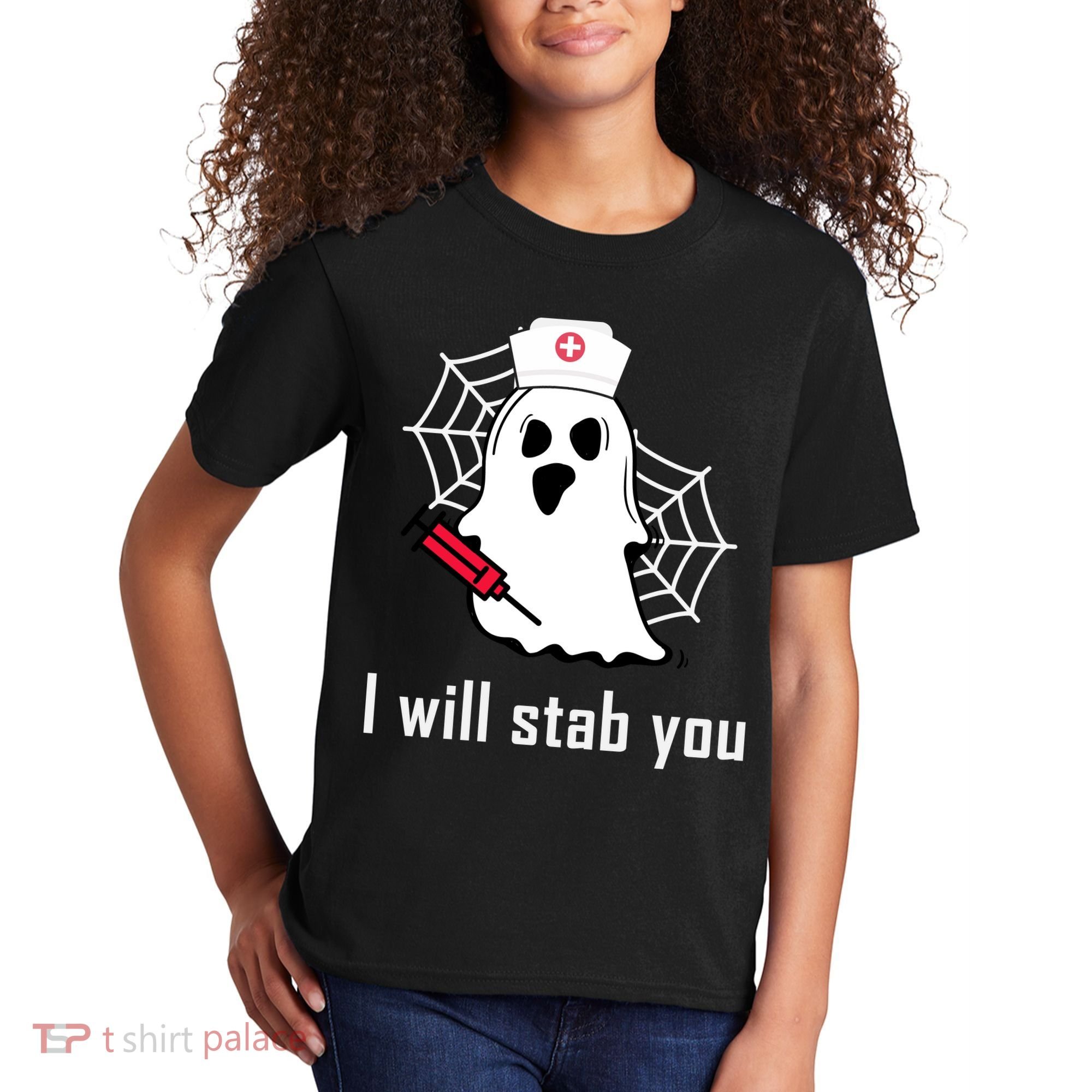 I Will Stab You Ghost Nurse Kids T-Shirt