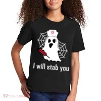 I Will Stab You Ghost Nurse Kids T-Shirt thumb 2