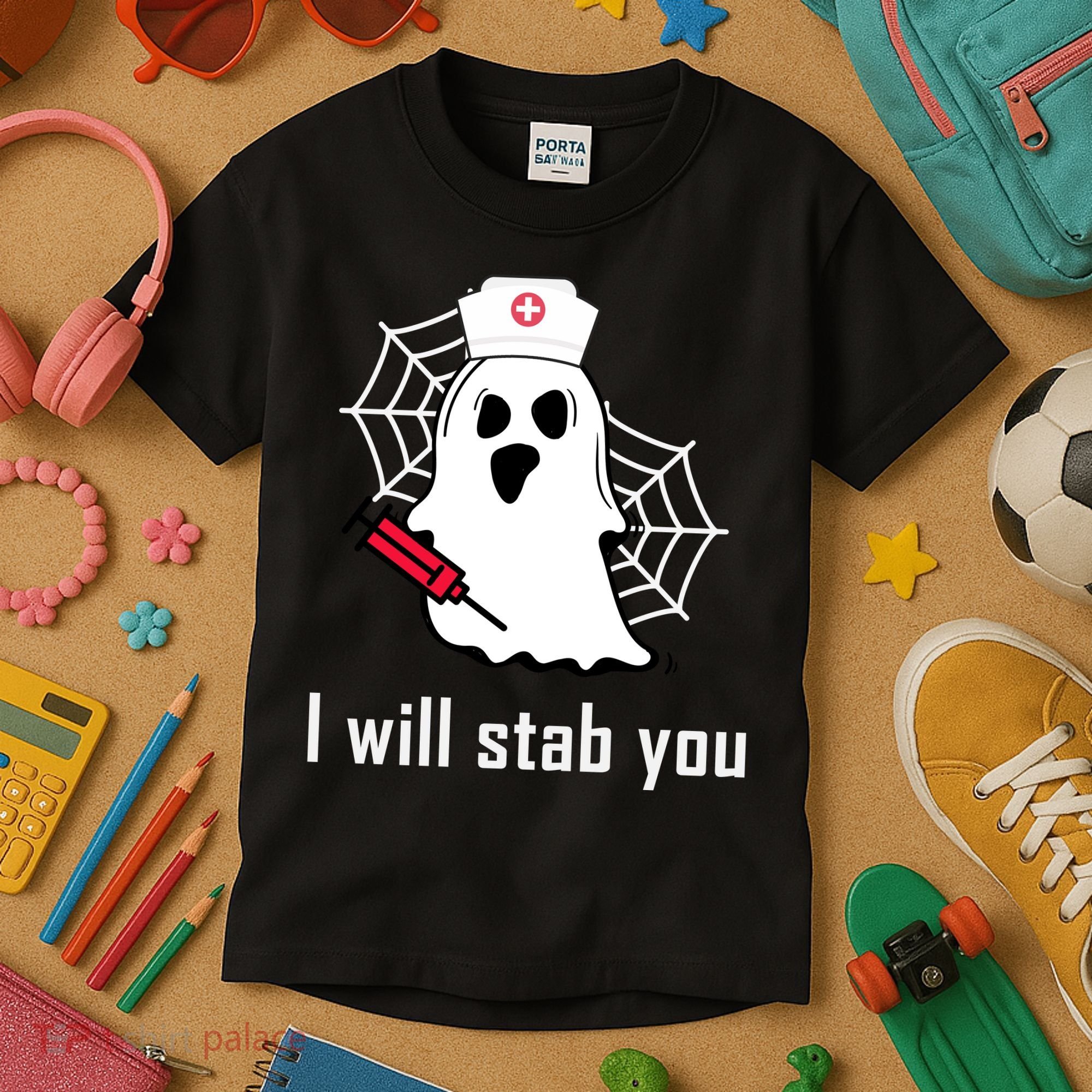 I Will Stab You Ghost Nurse Kids T-Shirt