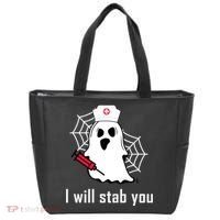 I Will Stab You Ghost Nurse Tote Bag thumb 0