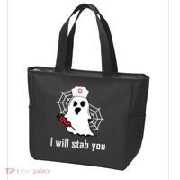 I Will Stab You Ghost Nurse Tote Bag thumb 3