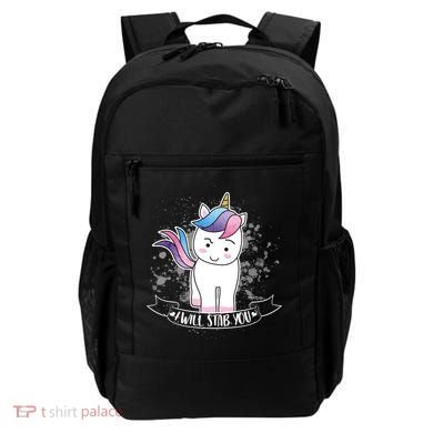 I Will Stab You Unicorn Backpack