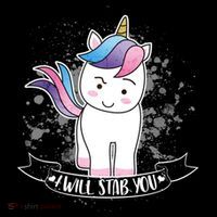 I Will Stab You Unicorn Backpack thumb 2
