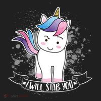 I Will Stab You Unicorn Tumbler thumb 3