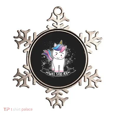 I Will Stab You Unicorn Ornament