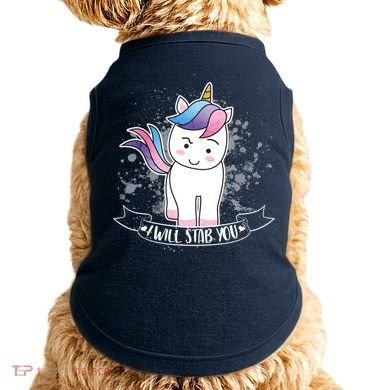 I Will Stab You Unicorn Doggie Tank