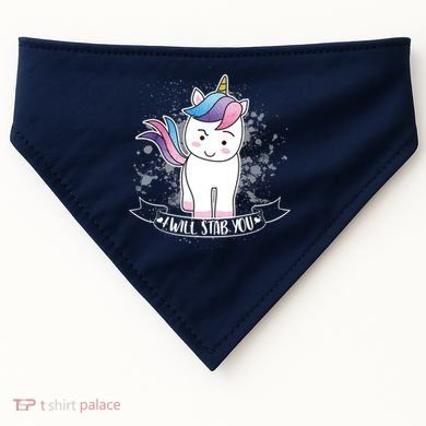 I Will Stab You Unicorn USA-Made Doggie Bandana