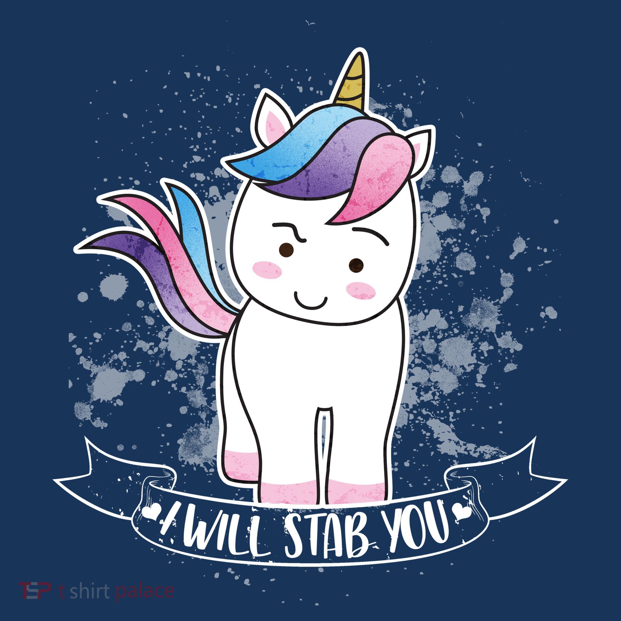 I Will Stab You Unicorn Coaster