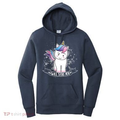 I Will Stab You Unicorn Women's Hoodie