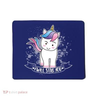 I Will Stab You Unicorn Mousepad