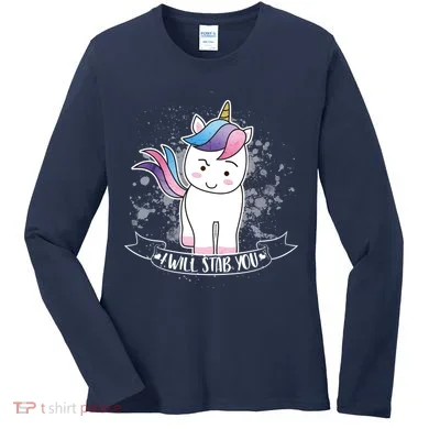I Will Stab You Unicorn Women's Long Sleeve Shirt