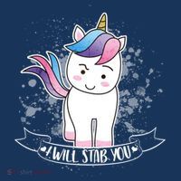 I Will Stab You Unicorn Kids T-Shirt thumb 4