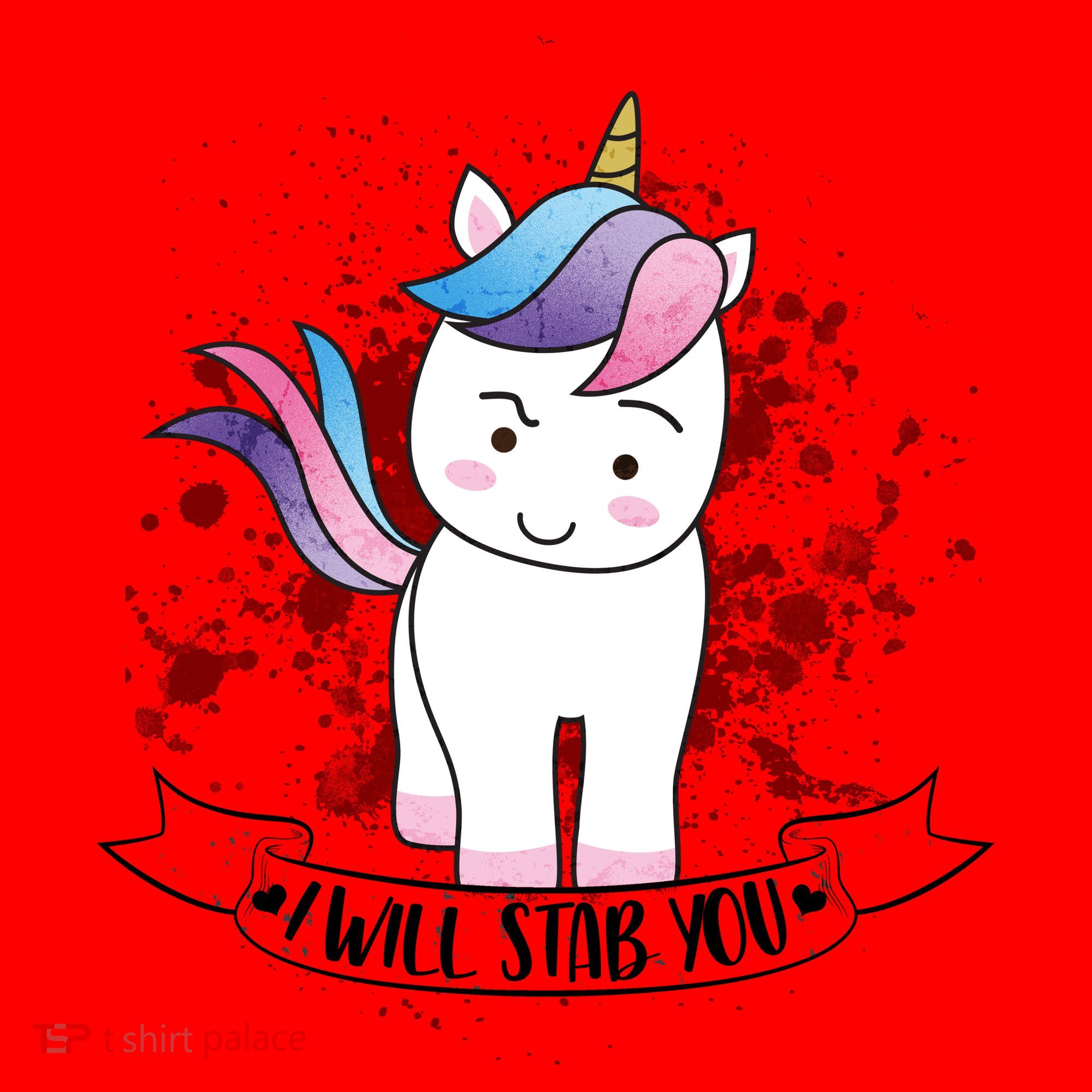 I Will Stab You Unicorn Santa Hat