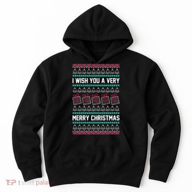 I Wish You A Very Merry Christmas Cute Ugly Sweater Hoodie