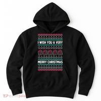I Wish You A Very Merry Christmas Cute Ugly Sweater Hoodie thumb 0