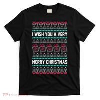 I Wish You A Very Merry Christmas Cute Ugly Sweater T-Shirt thumb 0