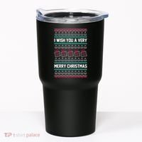 I Wish You A Very Merry Christmas Cute Ugly Sweater Tumbler thumb 0