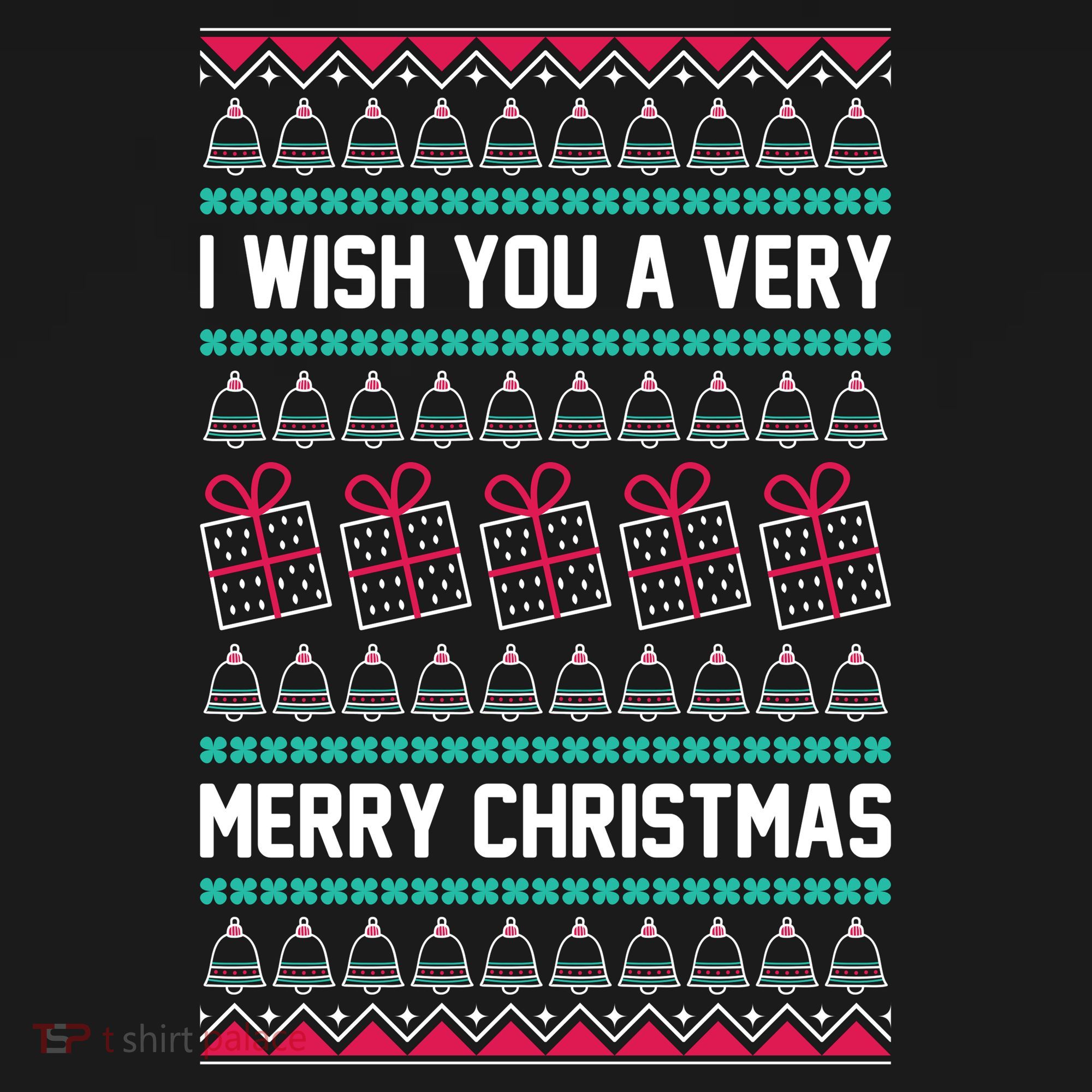 I Wish You A Very Merry Christmas Cute Ugly Sweater Mousepad