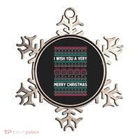 I Wish You A Very Merry Christmas Cute Ugly Sweater Ornament thumb 0