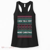 I Wish You A Very Merry Christmas Cute Ugly Sweater Women's Tank Top thumb 0