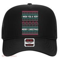 I Wish You A Very Merry Christmas Cute Ugly Sweater Hat thumb 0