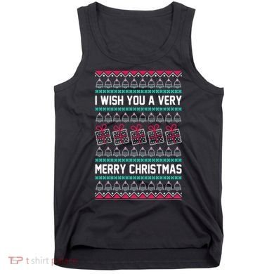 I Wish You A Very Merry Christmas Cute Ugly Sweater Tank Top