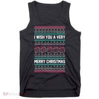 I Wish You A Very Merry Christmas Cute Ugly Sweater Tank Top thumb 0