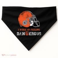 I Woke Up Feeling Dangerous Distressed USA-Made Doggie Bandana thumb 0